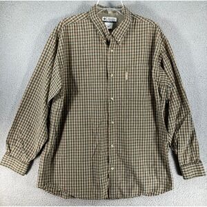 Columbia Sportswear Co. Shirt Mens XL Green Plaid Button Down Long Sleeve Casual